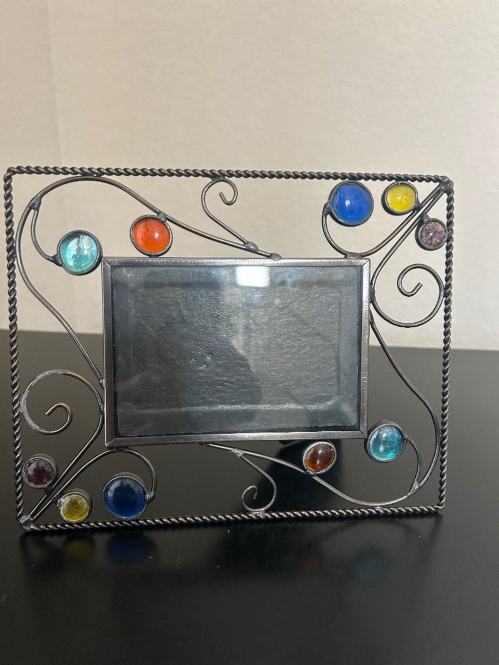 Multicolor Glass Nuggets Picture Frame.